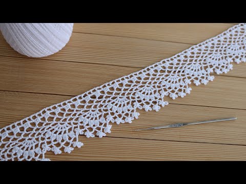 Видео: КРУЖЕВО вязание крючком МАСТЕР-КЛАСС для начинающих КАЙМА Easy to Crochet Tape Lace pattern
