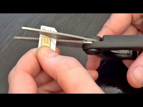 Видео: Как обрезать SIM-карту (Micro SIM, Nano SIM — iPhone 5)