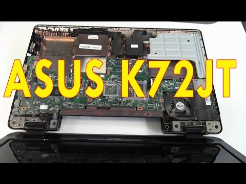 Видео: Repair Asus K72J разборка ноутбука | серий K40, K50 и K70 | K72JT | чистка tutorial