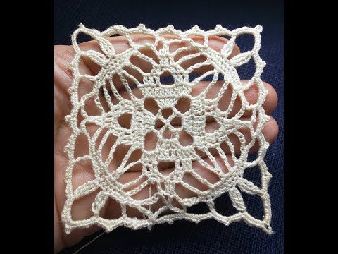 Видео: CROCHET lace square motif CROCHET easy motif Ажурный квадратный мотив