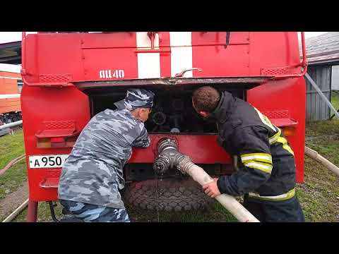 Видео: Забор воды при помощи гидроэлеватора Г-600 от автоцистерны.