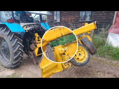 Видео: Грейдер навесной на мтз82,мтз1221 продаётся ширина 250 стоит столькоже