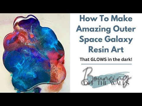 Видео: Как создать удивительную картину из эпоксидной смолы на тему галактики в космосе