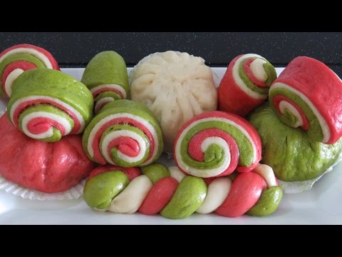 Видео: Паровые БУЛОЧКИ разноцветные вьетнамские булочки Бань Бао китайские булочки на пару баоцзы Bánh bao