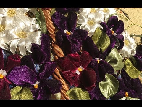 Видео: ФИАЛКИ -- ШКОЛА ВЫШИВКИ ЛЕНТАМИ  Татьяны Шелиповой