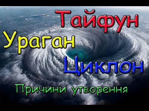 Видео: Тайфун. Ураган. Циклон. Характеристика. Причини утворення. Відмінності