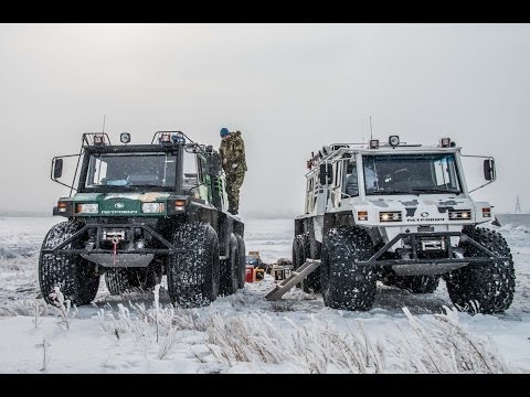 Видео: Вездеход ПЕТРОВИЧ встретил космонавтов. Март 2014