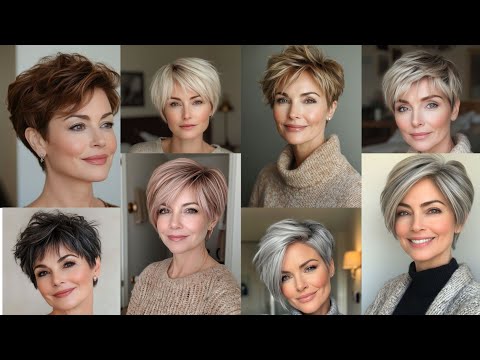 Видео: Короткая стрижка и прическа для женщин старше 60 лет / тренд 2025 года