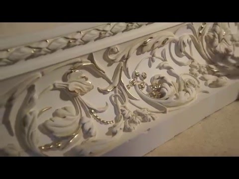 Видео: Процесс декорирования лепнины. Decorative moulding in progress. Oldiss_decor