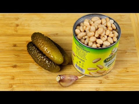 Видео: Беру БАНКУ ФАСОЛИ и ОГУРЦЫ! Готовлю Салат Экономный от которого не могу отказаться! За 5 минут!