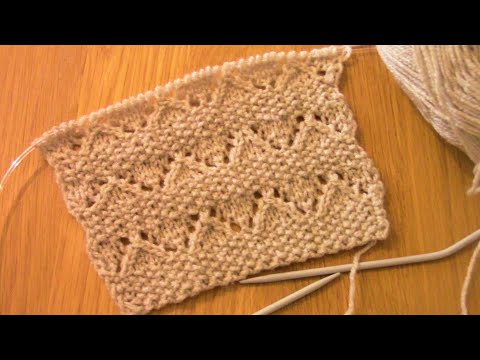 Видео: Узор спицами Полосы из зигзагов🤍Knitting patterns