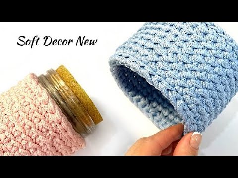 Видео: Раньше так ряды не соединяла) Круглая корзина крючком | Soft Decor New