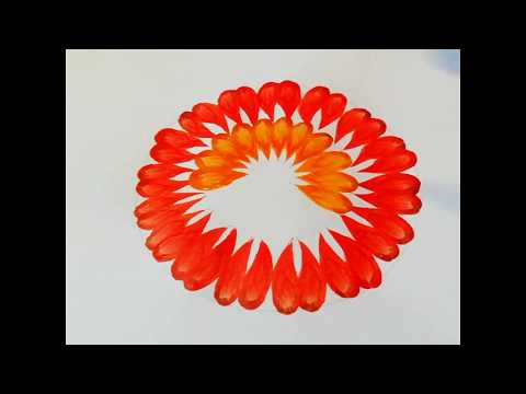 Видео: Малюємо квіти кошачим пензликом.