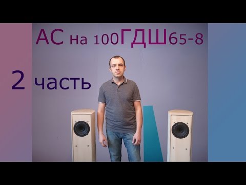 Видео: Акустические системы на базе широкополосников 100ГДШ65-8 с резонирующей декой (Часть 2)