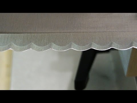 Видео: Cлайсер - нож с волнистым лезвием (не фламберг) для нарезания хлеба, мяса, овощей, ягод). Заточка.