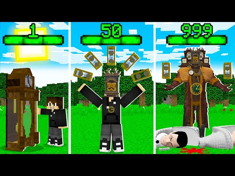 Видео: Я СТАНОВЛЮСЬ КЛОКМЕНОМ С КАЖДЫМ УРОВНЕМ В МАЙНКРАФТ! ЕНОТИК CLOCK MAN SKIBIDI TOILET MINECRAFT