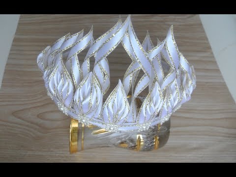 Видео: корона канзаши из узкой ленты 6мм