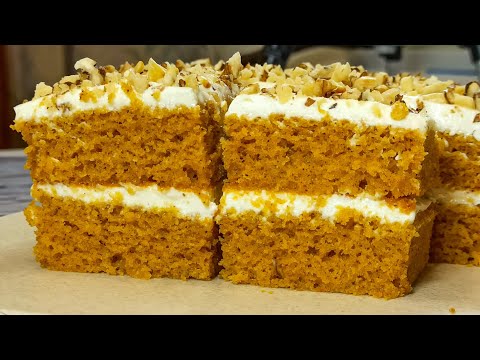 Видео: ТЫКВЕННЫЙ ТОРТ на РАЗ, ДВА, ТРИ!!!