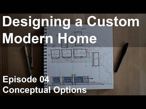 Видео: Проектирование современного дома по индивидуальному проекту — Эпизод 04 — Концептуальный вариант 2
