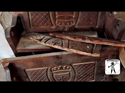 Видео: реставрация старого комода с выгравированной шахматной доской ( NEJE 3 MAX )
