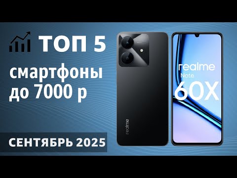 Видео: ТОП—5. Лучшие смартфоны до 7000 рублей. Сентябрь 2025 года. Рейтинг!