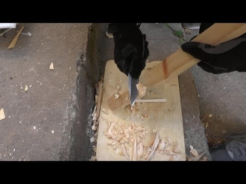 Видео: Рез по дереву #2: Chris Reeve Sebenza 21 S35VN wood cutting retest