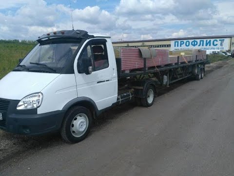 Видео: Газель с полуприцепом