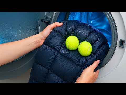 Видео: Как постирать, просушить куртку или пуховик. Хитрости стирки.