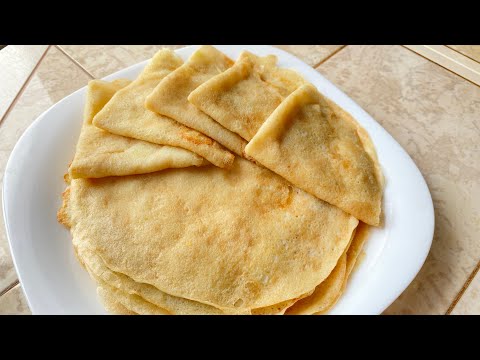Видео: Блины на воде с луком. Вкусные и самые бюджетные блины.