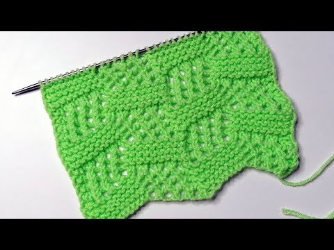 Видео: Ажурный узор спицами. Очень простой и эффектный узор спицами!