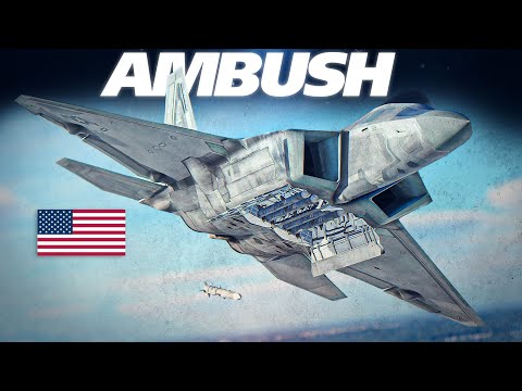Видео: Засада Stealth Ambush: F-22 Raptor устраивает засаду на бандитов | В тылу врага | Цифровой боевой...
