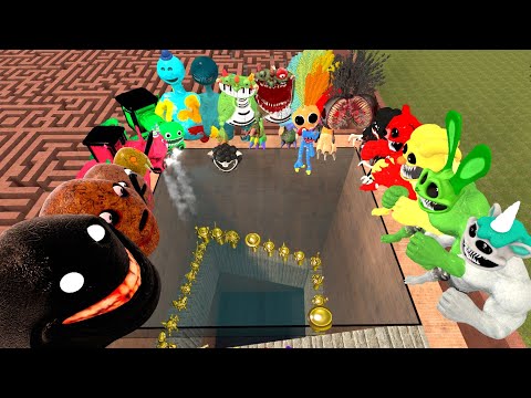 Видео: Пинаем совершенно нового сада семьи Банбан в Maze Zoonomaly, Поппи Спрунки от Pou Bou в Garry's Mod!