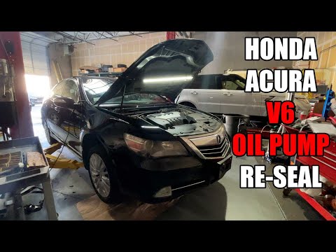 Видео: HONDA ACURA J SERIES V6 J35 ПЕРЕУПЛОТНЕНИЕ МАСЛЯНОГО НАСОСА: 2012 ACURA RL