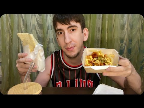Видео: Мукбанг - 2 Шаурмы и Бокс Чиз / Асмр / Обжор