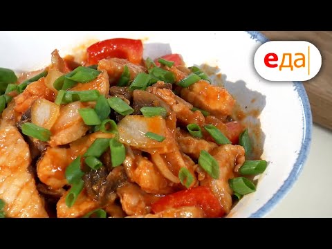 Видео: Свиные шницели и свинина с овощами и шампиньонами | Кухня по заявкам