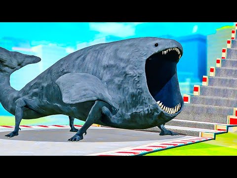 Видео: КАК ДАЛЕКО ОГРОМНЫЙ БЛУП СМОЖЕТ ЗАБРАТЬСЯ ПО СТУПЕНЬКАМ ЛЕСТНИЦЫ В ГАРРИС МОД? BLOOP В Garry`s Mod!