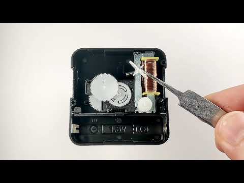 Видео: Разборка и сборка кварцевого часового механизма JiaLi 6262 с плавным ходом для настенных часов