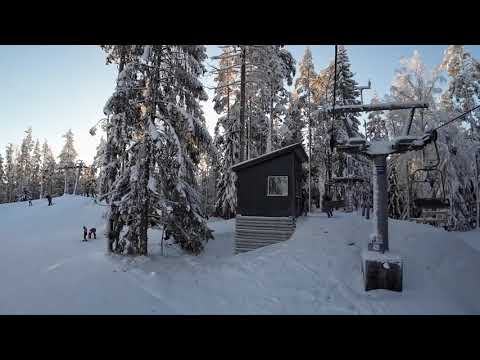 Видео: ГК Красное Озеро, новый кресельный подъемник, борьба человека с бугель-шваброй. Сезон 23/34