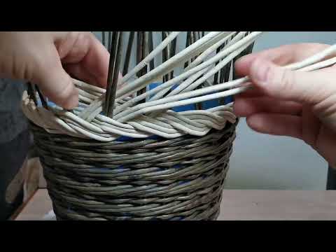 Видео: КОСА из веревочек-закрытие. Бортик для крышки.  Оплетаю СЛОМАННОЕ  ведро -не МК. Часть 3.