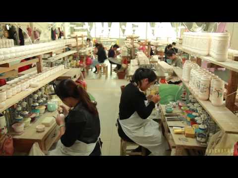 Видео: Производство чайного фарфора, г. Дэхуа, Фуцзянь, Китай