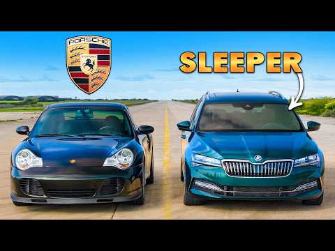 Видео: Кто победит в заезде: Porsche 911 Turbo S против SLEEPER Skoda Superb?