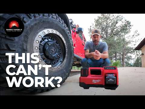 Видео: Портативный внедорожный воздушный компрессор - надувной компрессор Milwaukee M18 с питанием от ак...