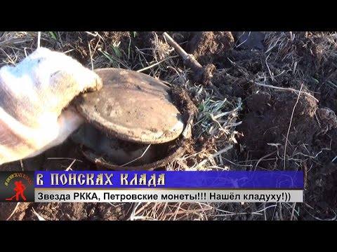 Видео: Звезда РККА, Петровские монеты!!! Нашёл кладуху!))