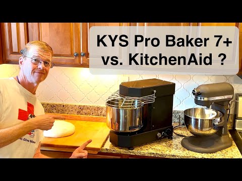 Видео: Тесто для пиццы: спиральный миксер KYS Pro Baker 7+ против спирального крюка KitchenAid