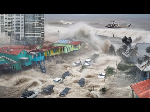Видео: Массовая эвакуация на Ямайке! Ураган Мелисса Затопил Кингстон Ветрами со скоростью 185 миль в ча....