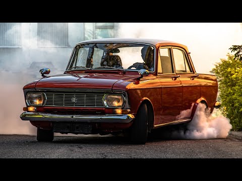 Видео: Москвич 412 на 250 сил , Sleeper, Burnout version. Сжёг резину !