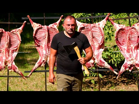 Видео: БАРАНИНА НА ОТКРЫТОМ ОГНЕ.