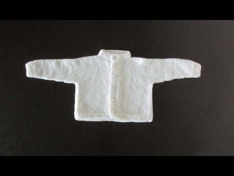 Видео: Кофта для новорожденного снизу вверх спицами. Часть 2