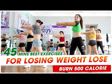 Видео: 45 минут Лучшие упражнения для похудения l сжечь 500 калорий l FiT Aerobic