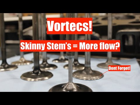 Видео: Подрезка стержней против обратных резов (тест на стенде Flow) Головки Vortec